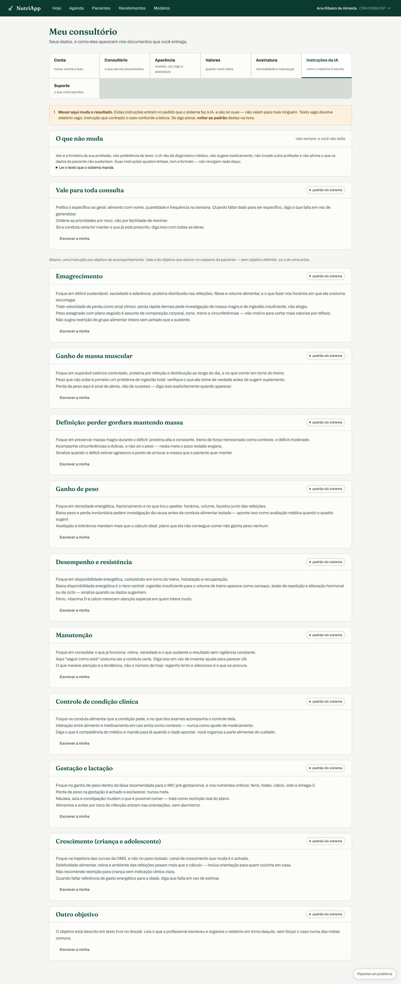 Uma instrução por objetivo, e você escreve a sua